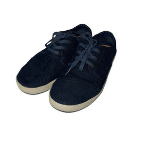 Toms Men's Paseo Navy Blue Wool Lace Up Sneaker Size 8